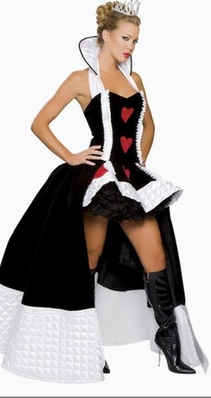 Sexy Enchanting Queen Of hearts Fancy Costume